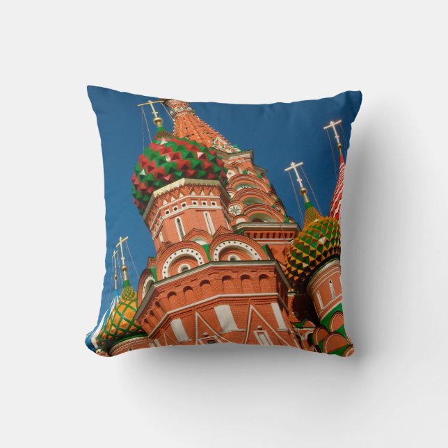 Kremlin, Vasiliy Blessed | Moscow, Russia Throw Pillow (Front)