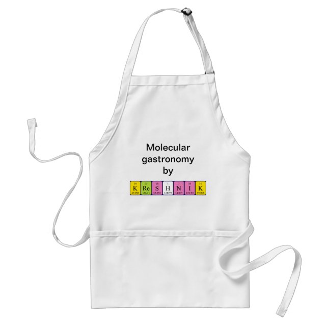 Kreshnik periodic table name apron (Front)
