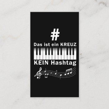 Kreuz Hashtag Klavier Musiker Keyboard Spieler Business Card by Designer_Store_Ger at Zazzle