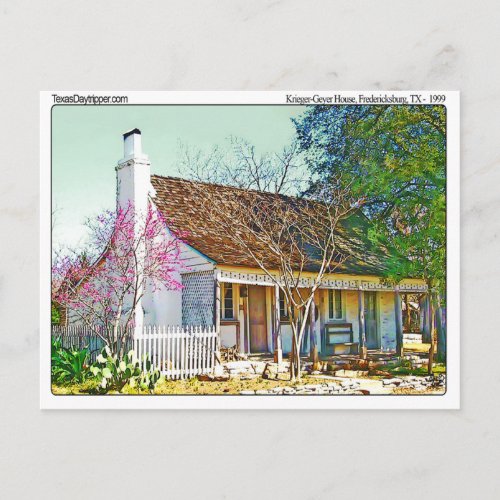 Krieger Geyer Home Fredericksburg TX Postcard