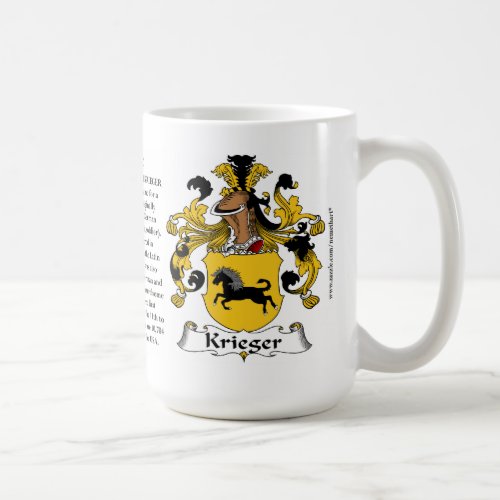 Krieger the Origin the Meaning and the Crest Coffee Mug