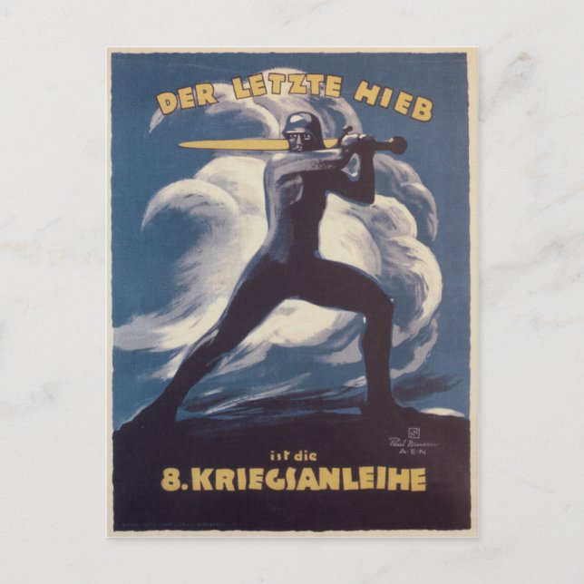Kriegianleihe Propaganda Poster Postcard (Front)