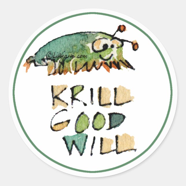 Krill Good Will Christmas Whale Envelope Seal (Front)