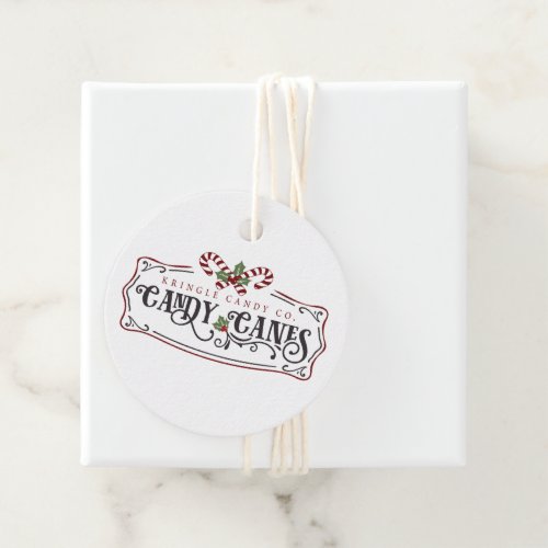 Kringle candy company Christmas Holiday Favor Tags