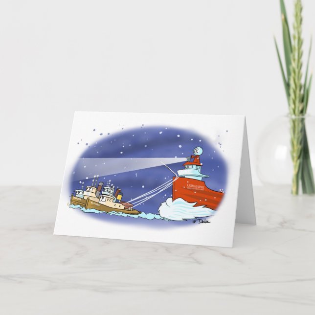 Kringle freighter Christmas card (Front)