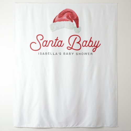 KRIS Cute and Modern Santa Baby Shower Photo Tapestry