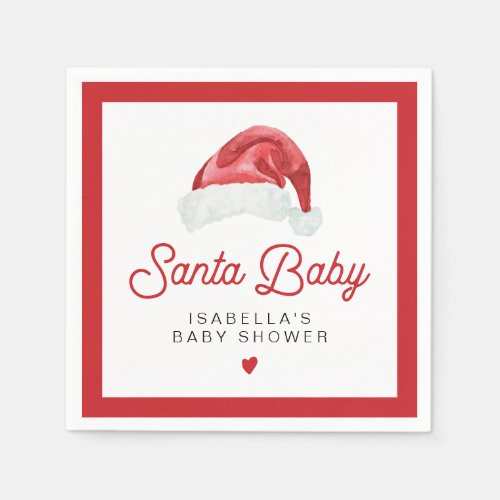 KRIS Cute and Modern Santa Baby Shower Table Napkins