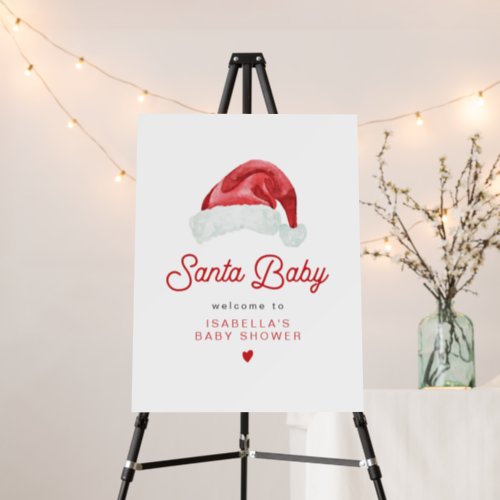 KRIS Cute and Modern Santa Baby Shower Welcome Foam Board