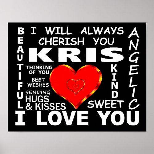 Kris I Love You Poster