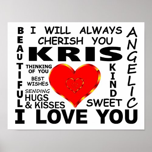 Kris I Love You Poster