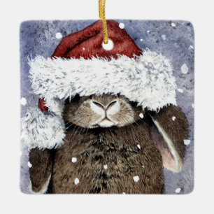 Kris Kringlypaws Ceramic Ornament