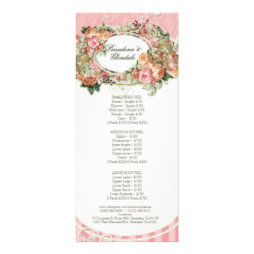 Kris London Beauty _ Baroque English Rose Floral Rack Card