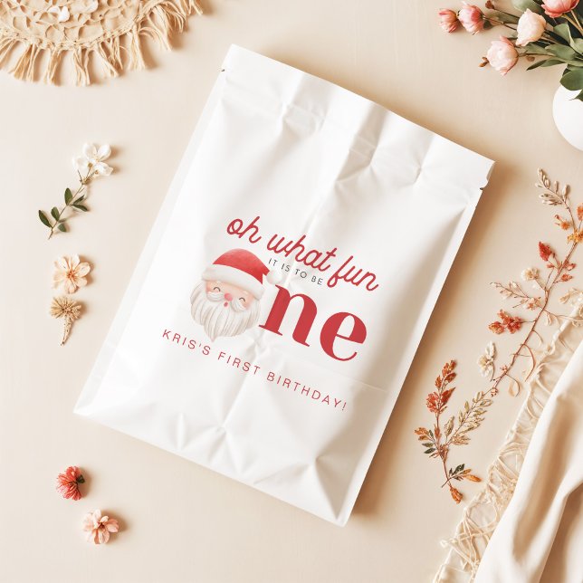 KRIS Oh What Fun Christmas 1st Birthday Favor Bag (Creator Uploaded)