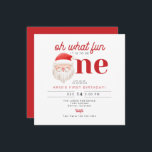 KRIS Oh What Fun To Be One 1st Birthday Invitation<br><div class="desc">This "Oh what fun it is to be one" first birthday invitation features a watercolor red Christmas ornament and a cute modern retry inspired font. This birthday invite is perfect for your Christmas,  winter,  or holiday themed event. Pair with anything in the KRIS Collection for a cohesive look.</div>