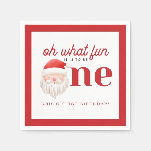 KRIS Oh What Fun To Be One 1st Birthday Invitation Napkins