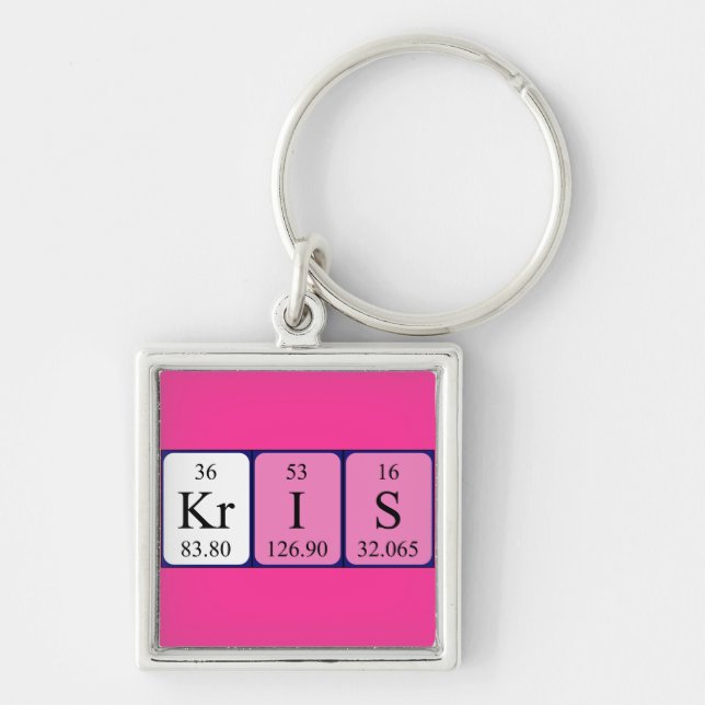 Kris periodic table name keyring (Front)
