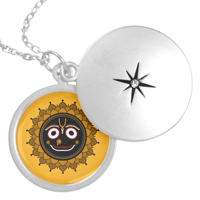 Krishna art - Jai jagannath Lord of Universe Locket Necklace (Front)