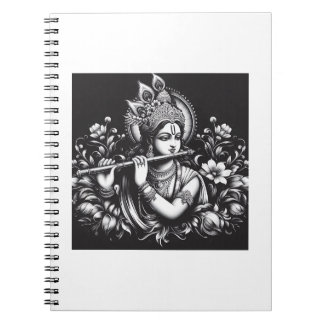Krishna Black and White Notebook