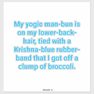 Krishna-Blue Yogic Man-Bun Hankamer Artjunkhaus Sticker
