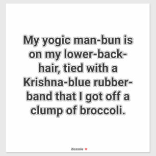 Krishna-Blue Yogic Man-Bun Hankamer Artjunkhaus Sticker
