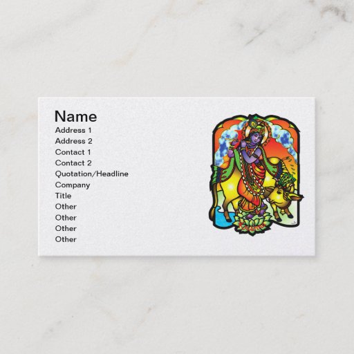 Customizable Krishna Business Card