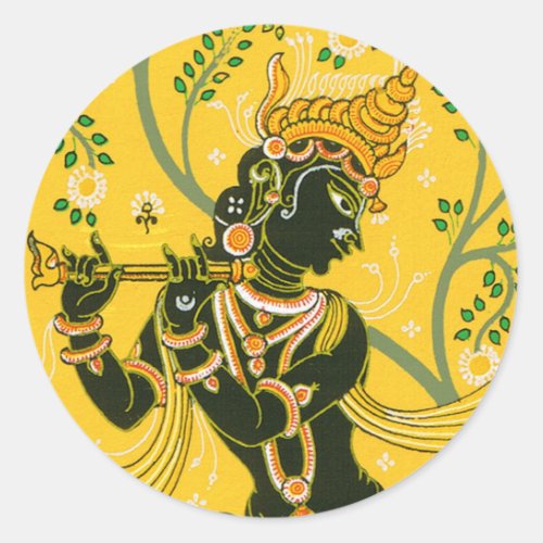 Krishna Classic Round Sticker