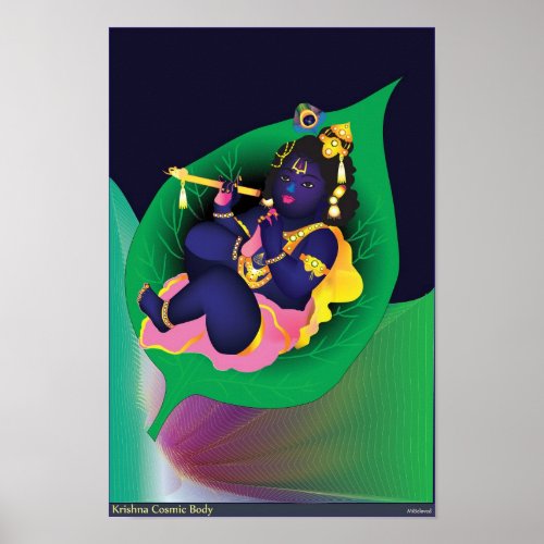 Krishna Cosmic Body Poster