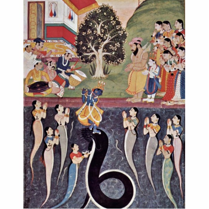 Krishna Dances Over The Subdued Kaliya Naag In Riv Photo Cutouts