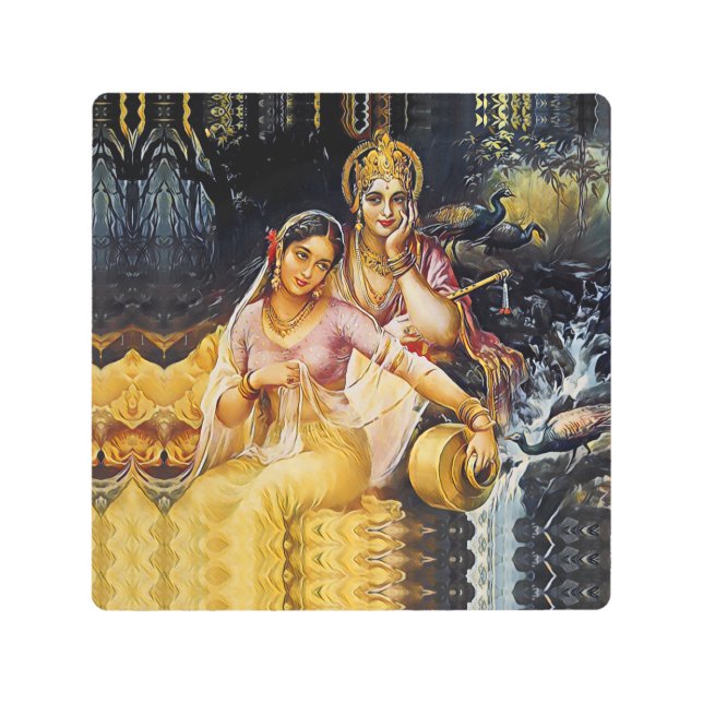 KRISHNA - hindu deity - Metal Print (Front)