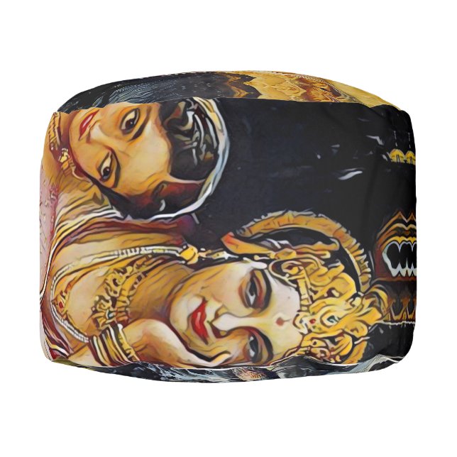 KRISHNA - hindu deity - Pouf (Right)