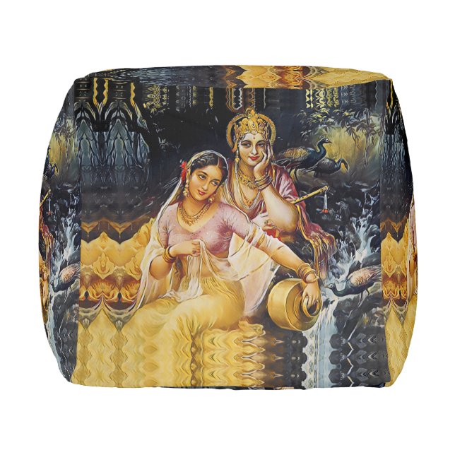 KRISHNA - hindu deity - Pouf (Left)