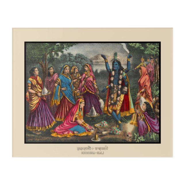 Krishna-Kali Acrylic Print (Front)