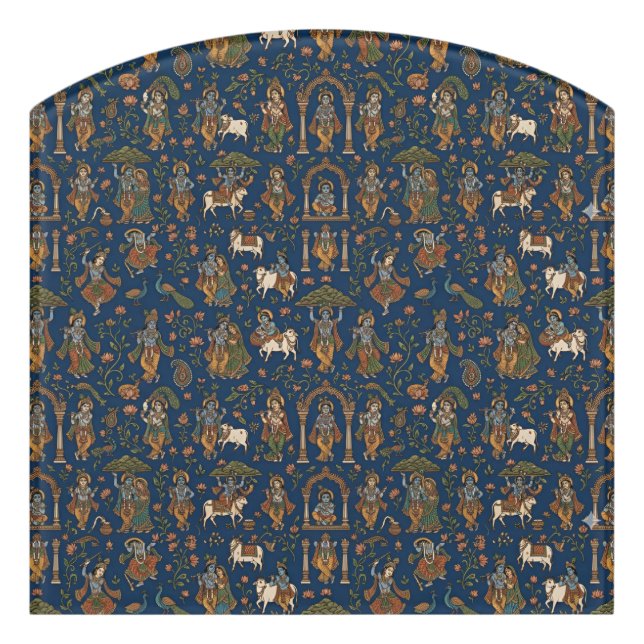 Krishna Pattern Door Sign (Contour Front)