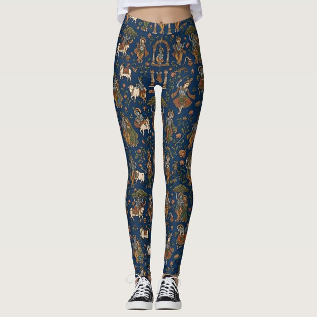 Krishna Pattern Leggings (Front)