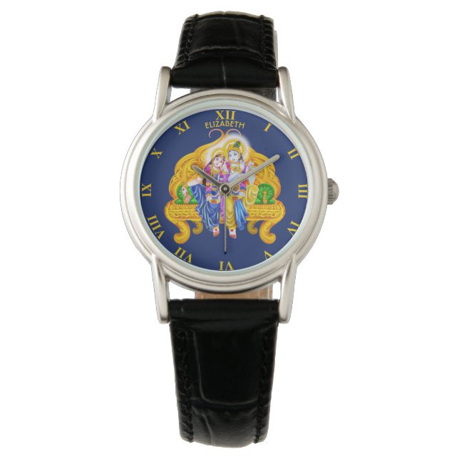 Krishna Radha Vigneshwara Psychedelic Hinduism Watch (Front)