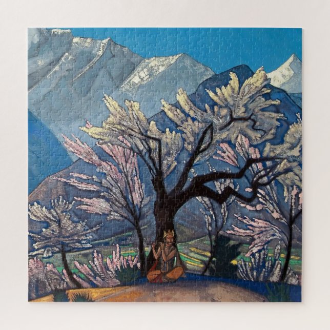 “Krishna - Spring in Kulu” by Nicholas Roerich Jigsaw Puzzle (Vertical)