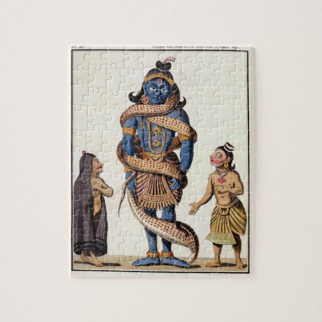 Krishna squeezed by the Kaliya Serpent, from 'Voya Jigsaw Puzzle (Vertical)