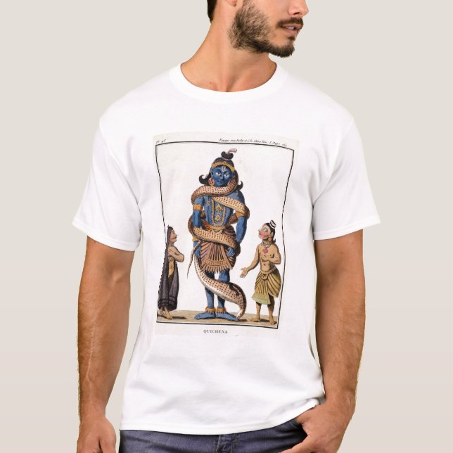 Krishna squeezed by the Kaliya Serpent, from 'Voya T-Shirt (Front)