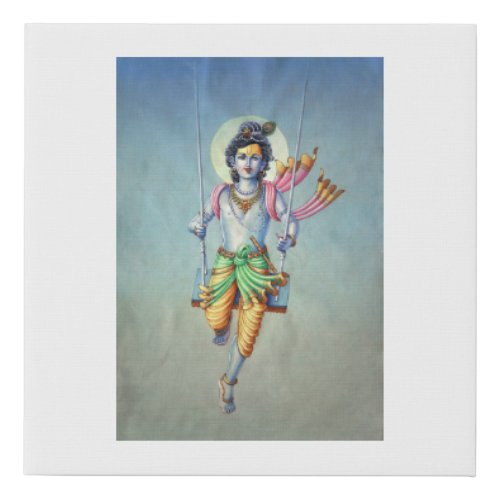 Krishna _ the eighth incarnation of God Vishnu Faux Canvas Print