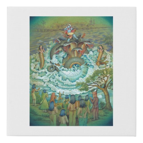 Krishna _ the eighth incarnation of God Vishnu Faux Canvas Print