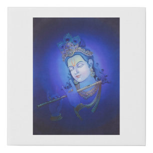 Krishna - the eighth incarnation of God Vishnu Faux Canvas Print