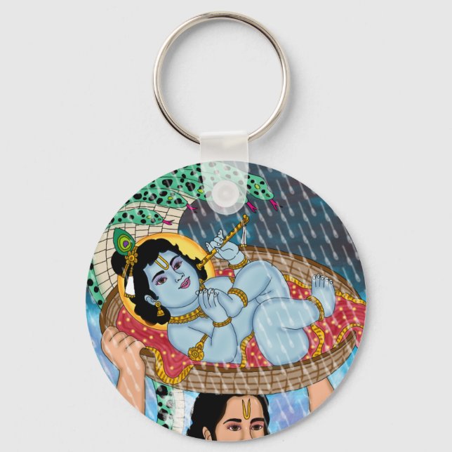 Krishna & Vasudeva Keychain (Front)
