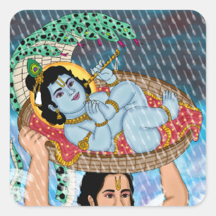 Krishna & Vasudeva Sticker