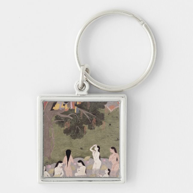 Krishna with the Cow Girls' clothes, Keychain (Front)