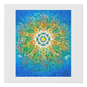 Krishna Yantra Faux Canvas Print