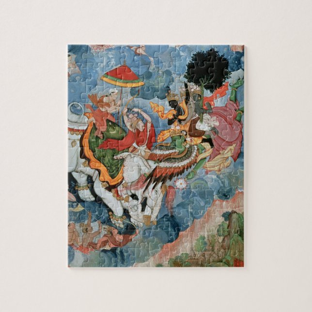 Krishna's combat with Indra, c.1590 Jigsaw Puzzle (Vertical)