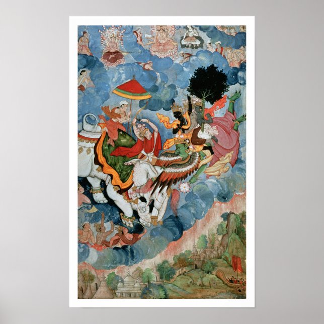 Krishna's combat with Indra, c.1590 Poster (Front)