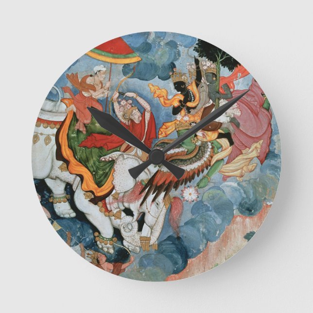 Krishna's combat with Indra, c.1590 Round Clock (Front)