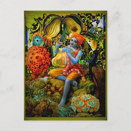 Krishnas Flute Postcard