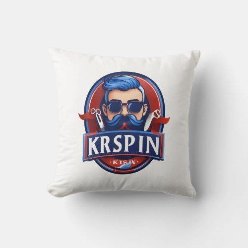 Krispin as a logo throw pillow